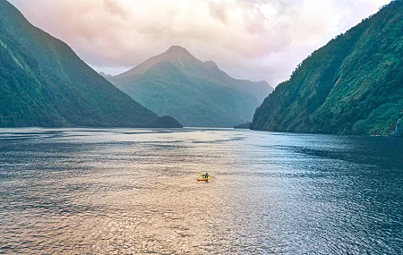 摄影 风景 水 山脉 新西兰 米尔福德湾