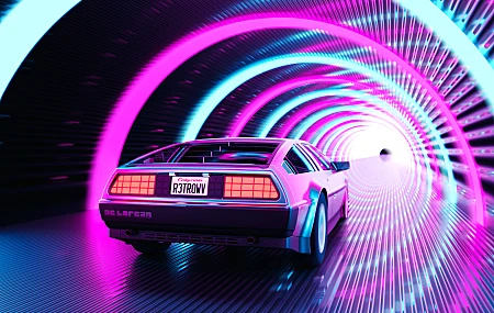 汽车 逆波 道路 隧道 德罗兰 青色 粉色 汽车 