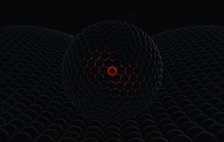 球体 抽象 抽象 发光 深色 红色 AI艺术 平面设计 