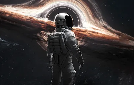宇航员 伽利 太空 图片 星星 宇航服 黑洞 电脑壁纸 4K壁纸