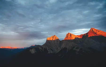 风景 自然 山脉 日落 天空 阴天 云  电脑壁纸 4K壁纸