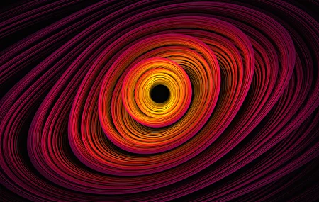 抽象 AI艺术 漩涡 圆形 红色 数字发光 螺旋  电脑壁纸 4K壁纸