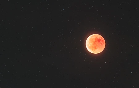 太空 天文学 月亮 月食 星星 极简主义 红月 电脑壁纸 4K壁纸