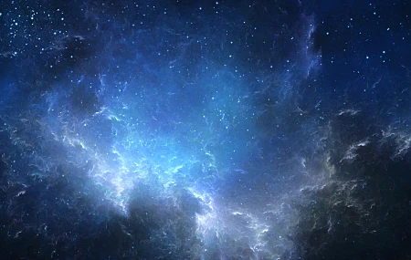 蓝色 宇宙星空 星团 星系 电脑壁纸 4K壁纸