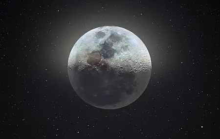月亮 太空 夜晚 摄影 月光 满月 星星 AI艺术 电脑壁纸 8K壁纸