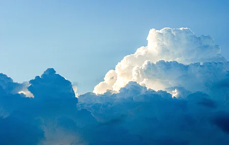 云团 自然 云 蓝色 天空 阳光 积云  电脑壁纸 4K壁纸