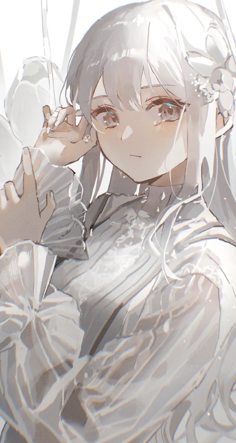  眼镜 动画 动画女孩 银发 彩色眼镜 