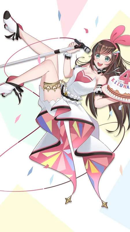 动漫女孩 鬼爱 虚拟 蛋糕  手机壁纸 4K壁纸