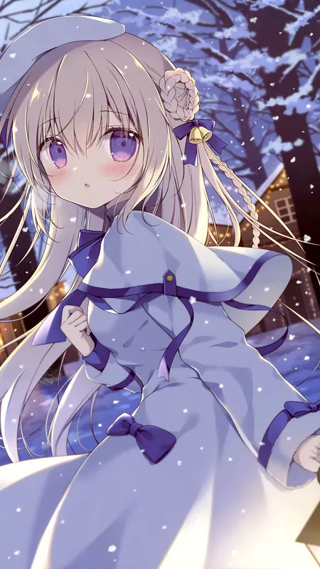 萝莉 可爱 紫色衣服 动漫 动漫女孩 手机壁纸 4K壁纸