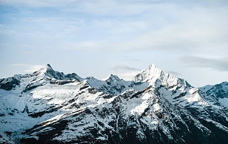 山 雪 自然  山脉 蓝天 寒冷 风景 电脑壁纸 4K壁纸