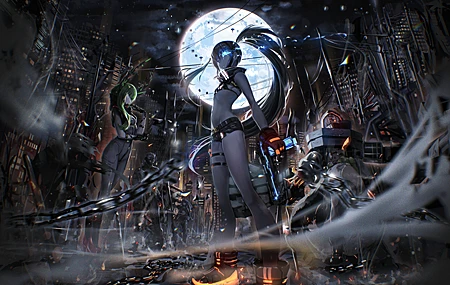 动漫 动漫女孩 黑石射手 4K壁纸