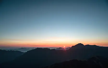 日落 风景 山脉 4K壁纸