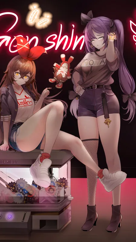 原神 动漫 女孩 琥珀 手机壁纸 4K壁纸