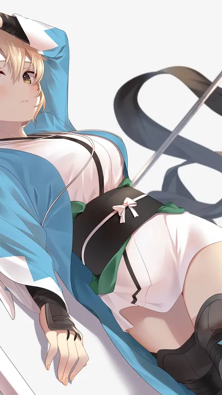 金发 艺术家 动漫 女孩 AI艺术 命运 服装 剑 手机壁纸 4K壁纸