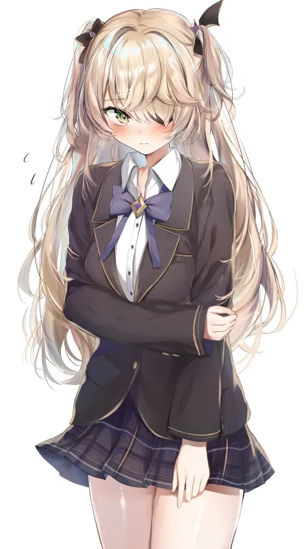 动漫 女孩 原神 校服 手机壁纸 4K壁纸