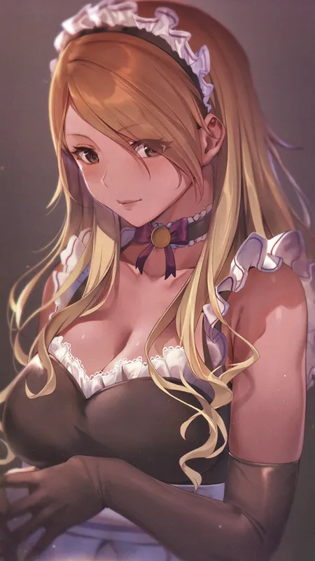 金发 动漫 女孩 灰姑娘 星光舞台 闪亮 色彩 手套 女佣 服装 手机壁纸 4K壁纸
