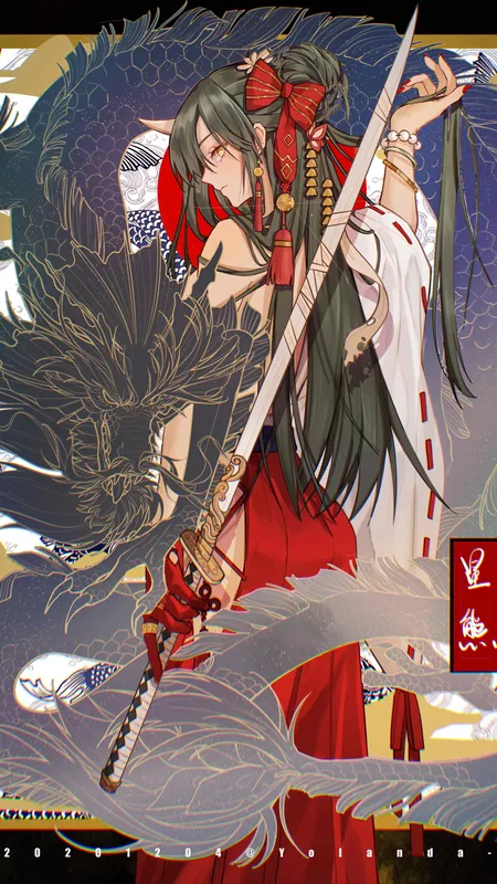 动漫 女孩 明日方舟 剑 龙 手机壁纸 4K壁纸