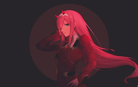 粉色头发 动漫 女孩 法兰西的爱人 零二 DARLING in the FRANXX 8K壁纸