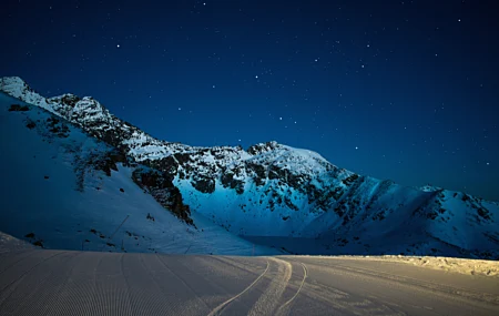 特雷·拉特克利夫 摄影 风景 冬天 夜晚 星星 灯光 新西兰 雪