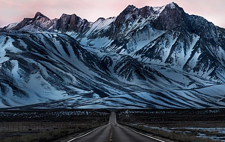 摄影 自然 山脉 雪 山峰 加州 道路 北美 菲尔德 