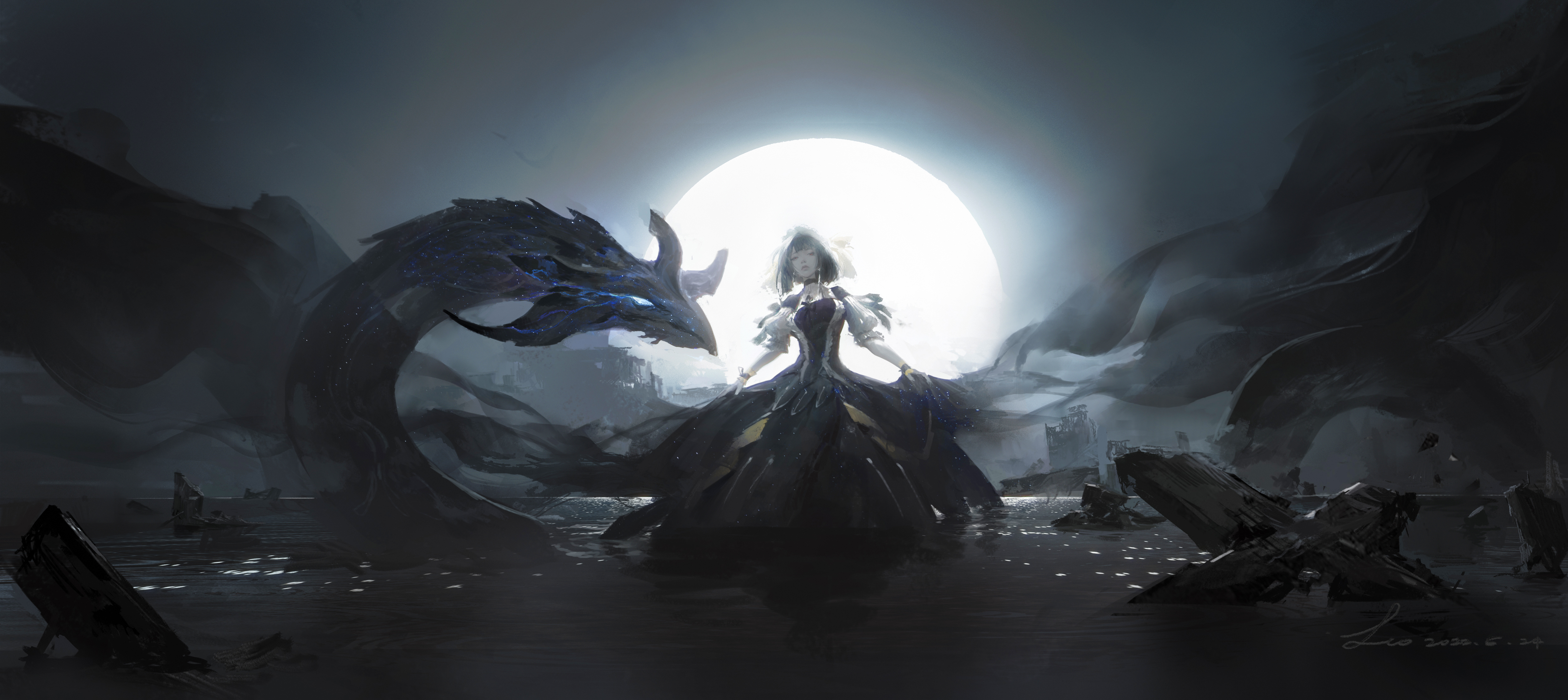 (艺人) 冥界封闭女神 动漫 动漫女孩 电脑壁纸 4K壁纸