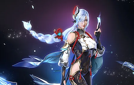 原神 游戏人物  游戏造型  拿符咒的女人  