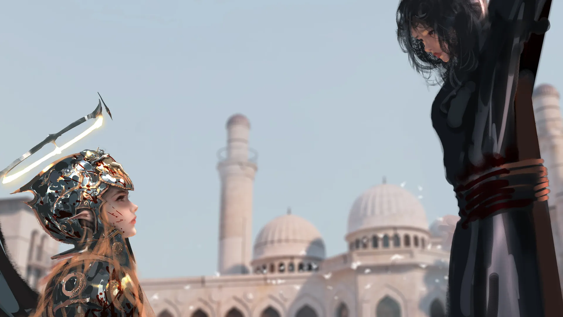 梦幻女孩 女人 对视 被绑的女人