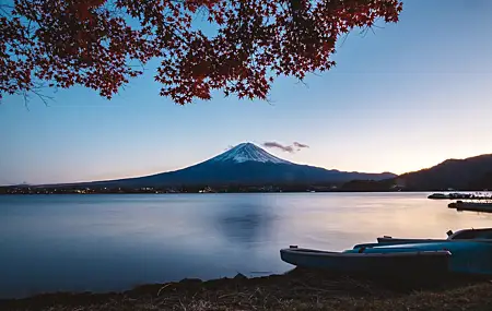 自然 风景 山脉 雪 富士山 湖泊 层状火山 雪山  电脑壁纸 4K壁纸