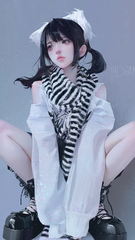 腿部 围巾 带水印  手机壁纸 4K壁纸