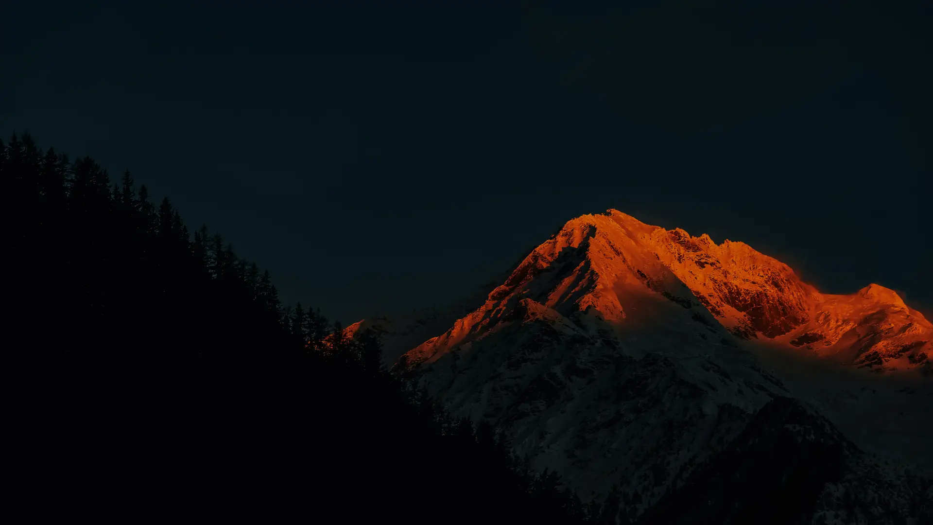 风景 山脉 雪 自然 黑暗 阳光  电脑壁纸 4K壁纸