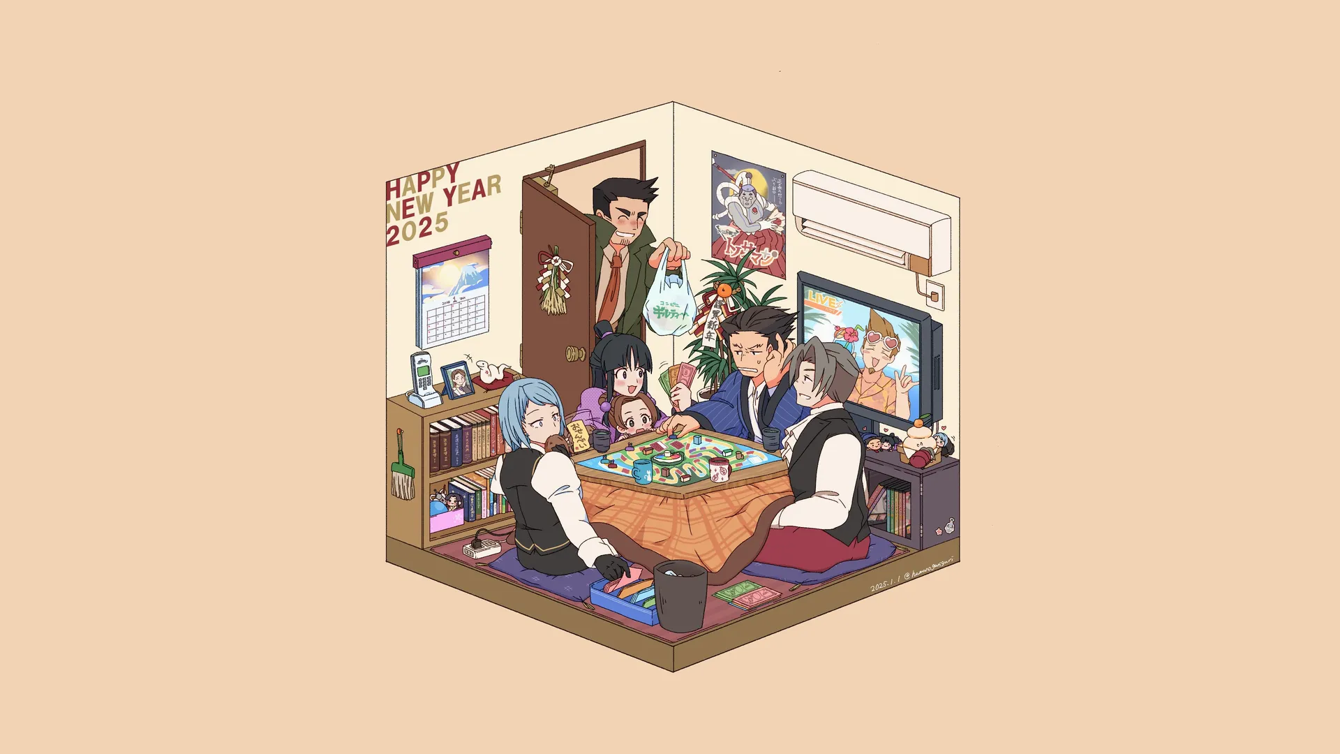 王牌律师 电子 游戏 男孩 女孩 动漫 棋盘 桌子 极简主义 新年 简单背景 书籍 日历 电视 4K壁纸