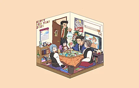 王牌律师 电子 游戏 男孩 女孩 动漫 棋盘 桌子 极简主义 新年 简单背景 书籍 日历 电视 4K壁纸