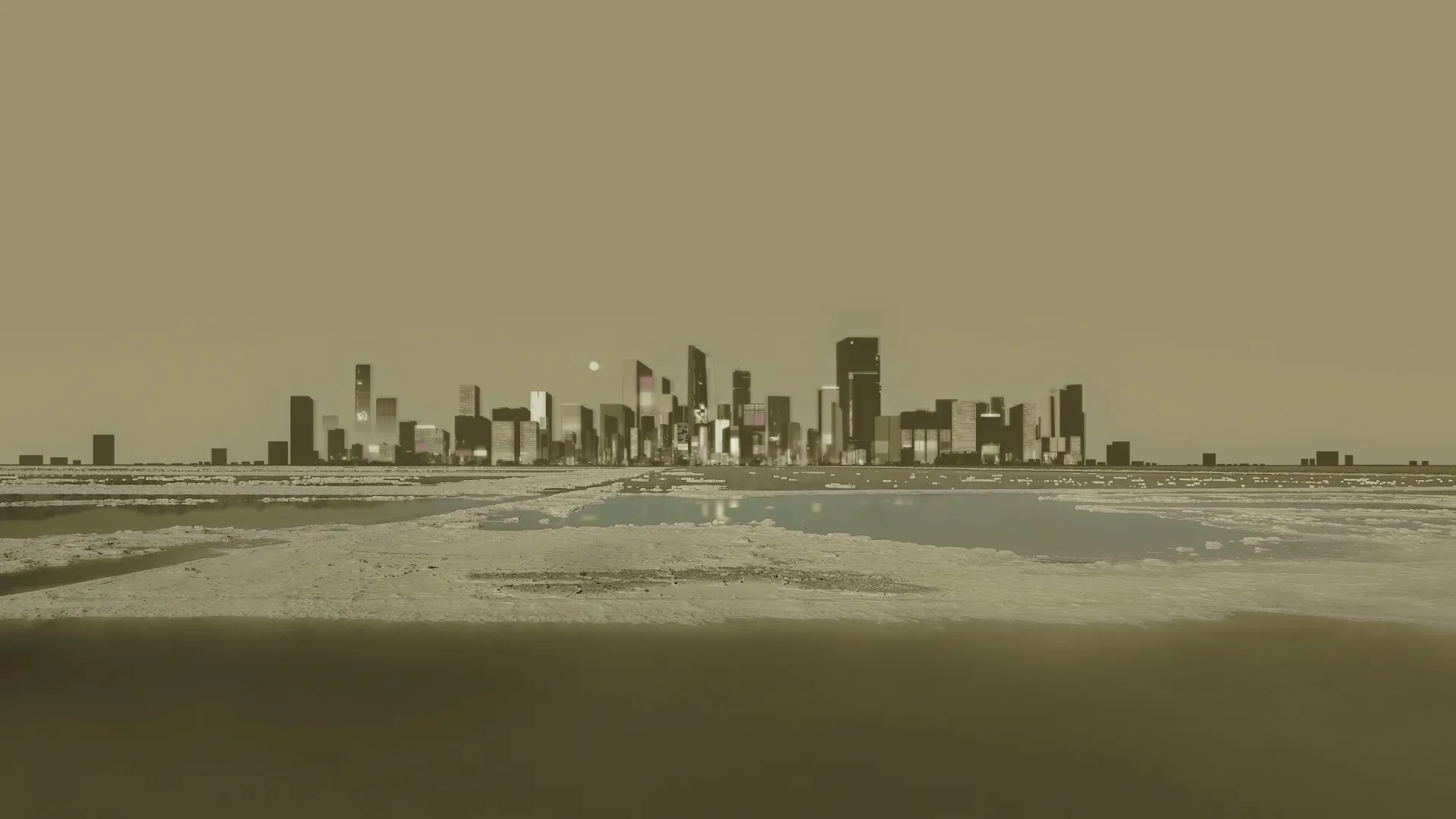 风景 插图 建筑 天空 水 城市 景观 摩天大楼 景观 8K壁纸