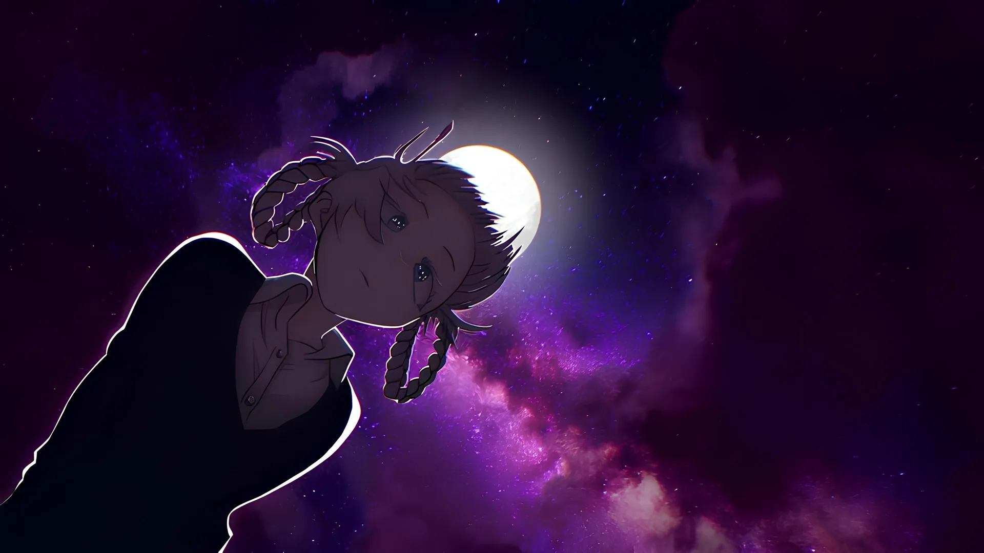 吸血鬼 女孩 动漫 夜 明星 4K壁纸