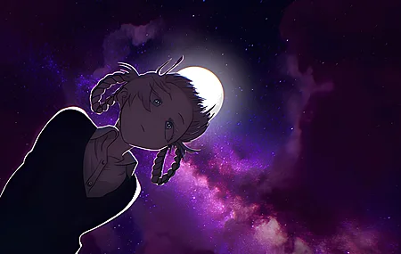 吸血鬼 女孩 动漫 夜 明星 4K壁纸
