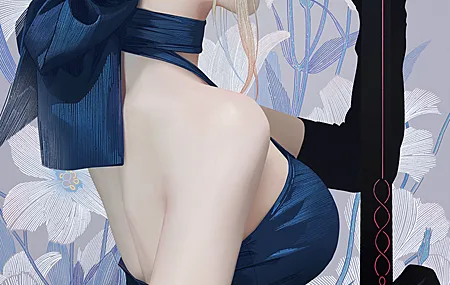 长发 金发 剑 背部 插图 绘画 肖像 连衣裙 鲜花 命运 手机壁纸 4K壁纸