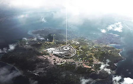 海 岛 云 景观 水 山 阳光 4K壁纸