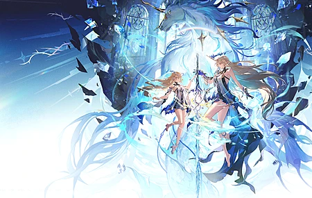 两个女人 电子 游戏 女孩 金发 长发 腿 赤脚 呼啸波 手套 尖耳朵 简单背景 独角兽 漂浮 放大 4K壁纸