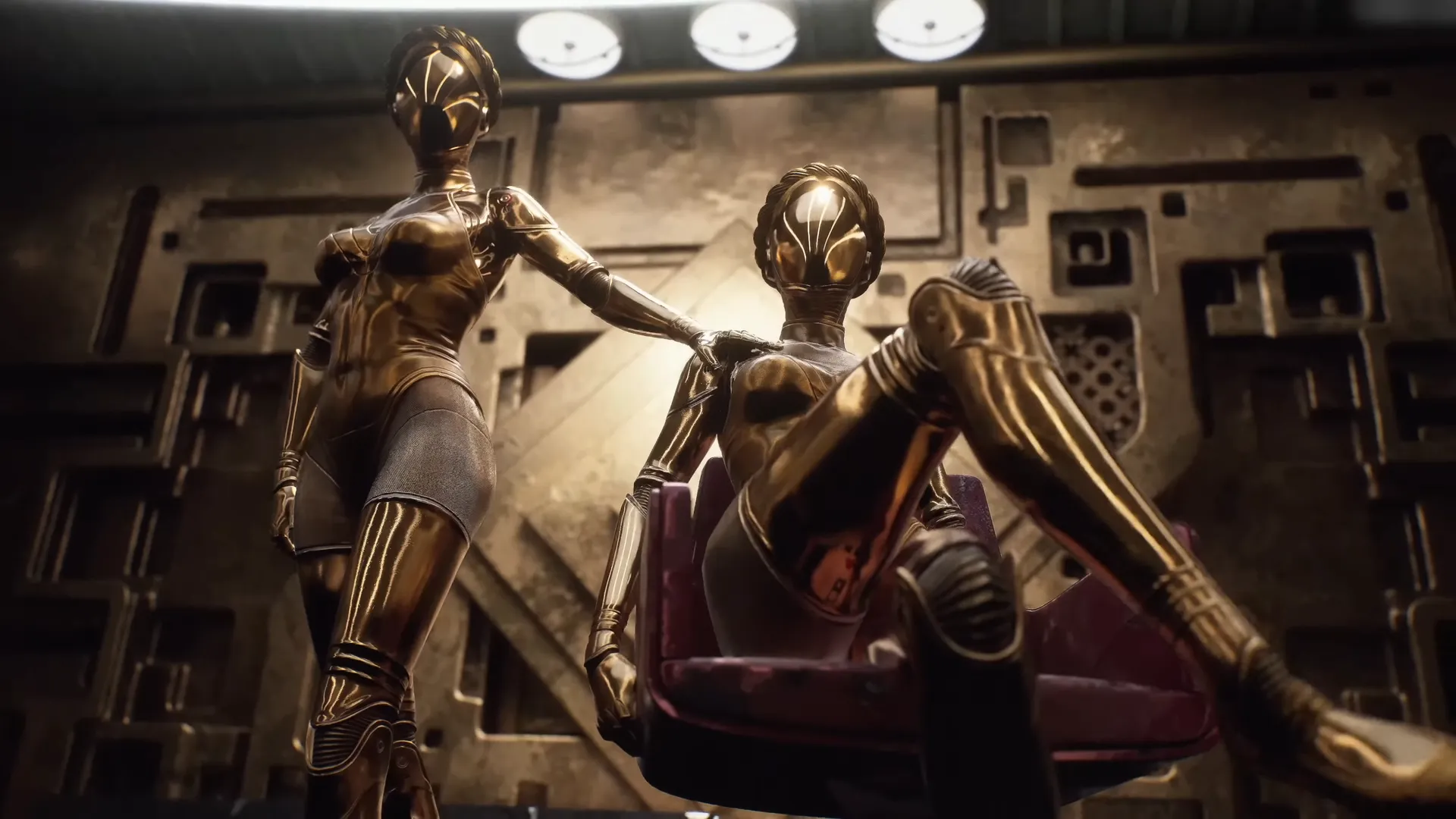 双胞胎 原子之心 坐着 电子 游戏 角色 屏幕截图 机器人 CGI 椅子 4K壁纸