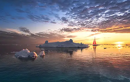 摄影 日落 冰 雪 海 帆船 船 冰山 自然 风景 云 帆船 水 