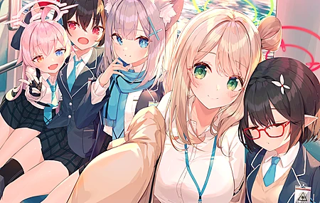 张嘴 妇女团体 动漫 动漫女孩 蔚蓝档案 异瞳 兽耳 兽耳 