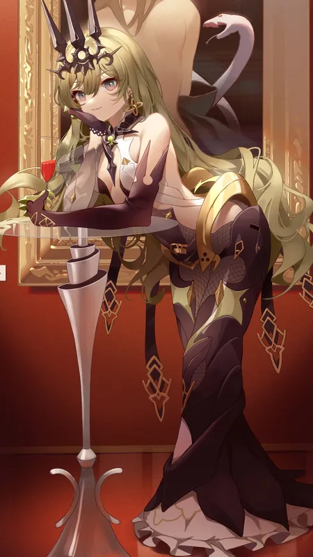  艺术家 长发 绿色头发 动漫 动漫女孩 AI艺术 4壁纸