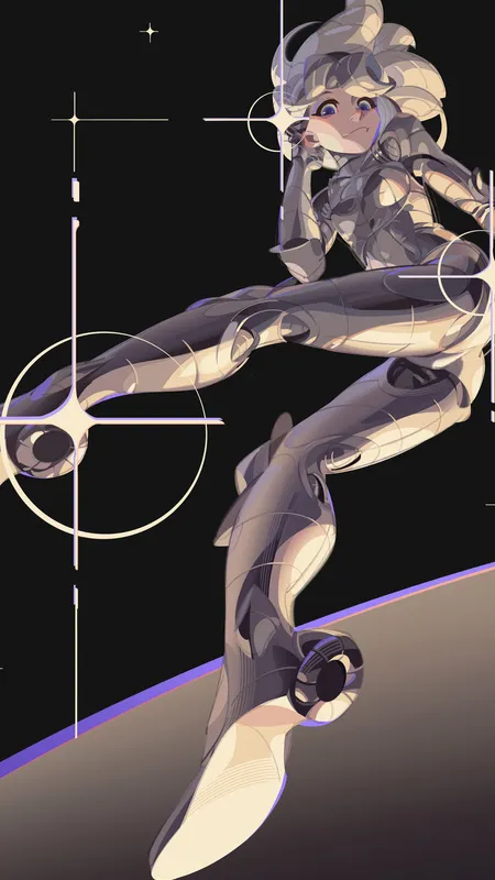 宇航员 动漫女孩 明星 轨道视图 宇航服 4壁纸