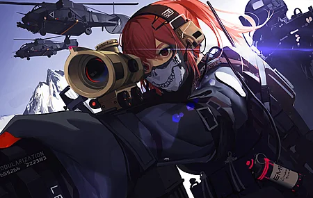 士兵 黑人士兵 军事 武器 动漫女孩 战争 规范操作 