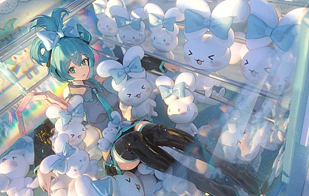 卡阿罗 蓝头发 蓝眼睛 小提琴 动漫女孩 