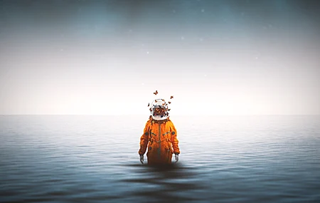宇航员 海洋 水 蝴蝶 