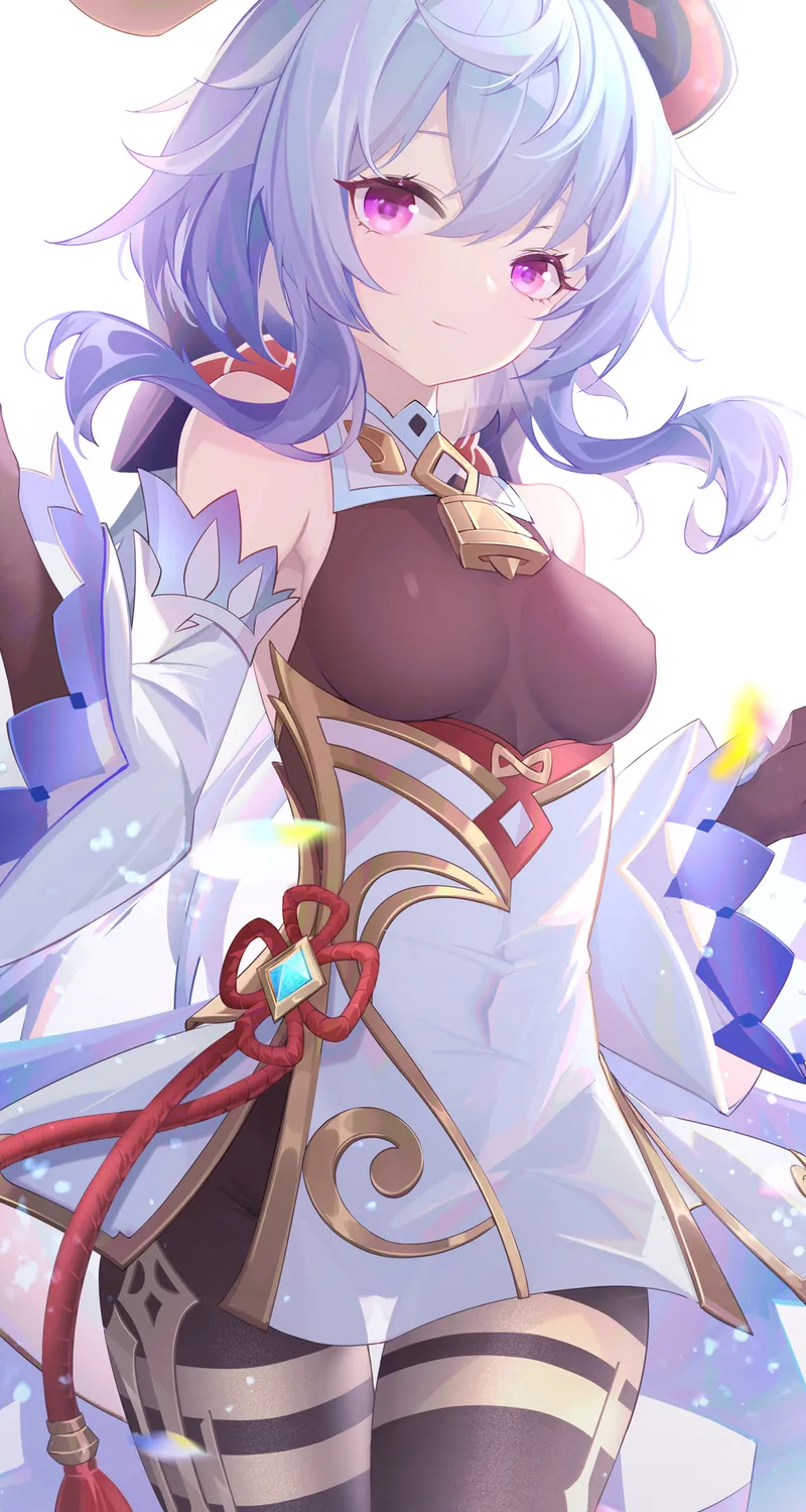 下月 蓝发 动漫 动漫女孩 AI艺术 原神 感伤 原神 角 紫色眼睛 蝴蝶 长袜 4壁纸