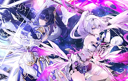 马尾辫 看观众 粉丝艺术  动漫 动漫女孩 皇冠 白色连衣裙 吊袜带 布 剑 明星眼睛 武器 