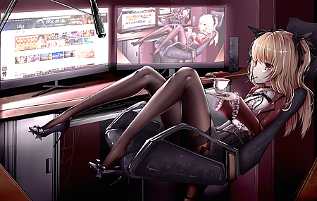 动漫 动漫女孩 连裤袜 