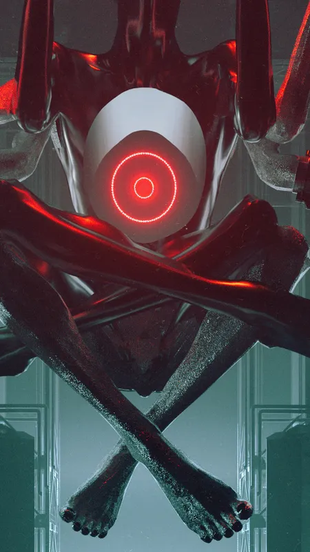 AI艺术 霓虹灯 超现实主义 奇幻艺术 未来主义 立方体 灯光 黑暗 科幻 